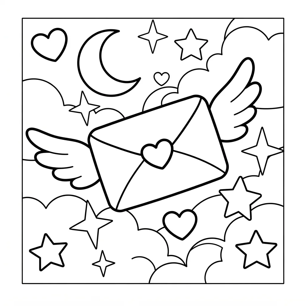Free Printable Love Letter Coloring Pages Sheet 10