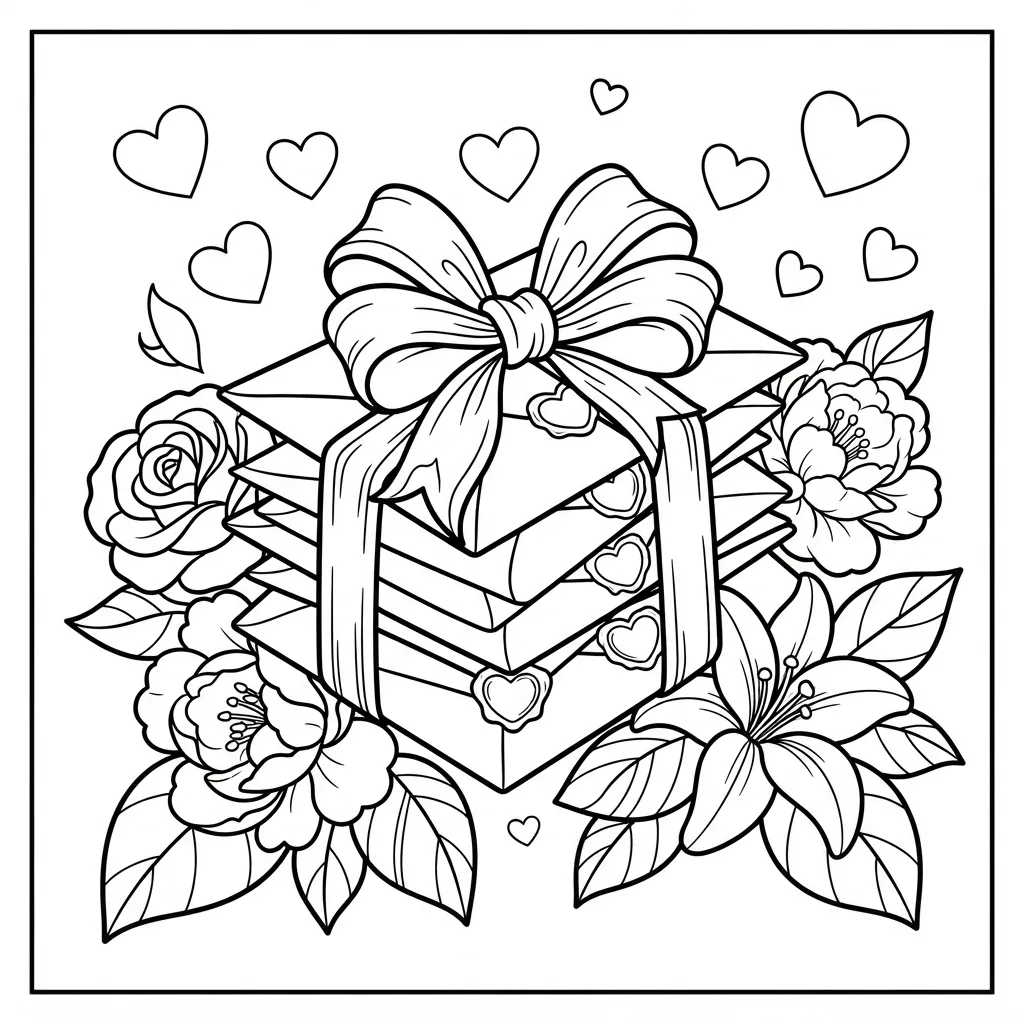 Free Printable Love Letter Coloring Pages Sheet 5