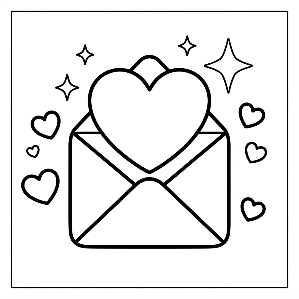 Free Printable Love Letter Coloring Pages Sheet 6