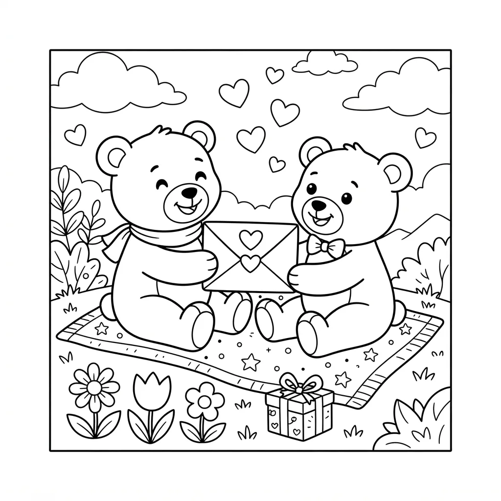 Free Printable Love Letter Coloring Pages Sheet 9
