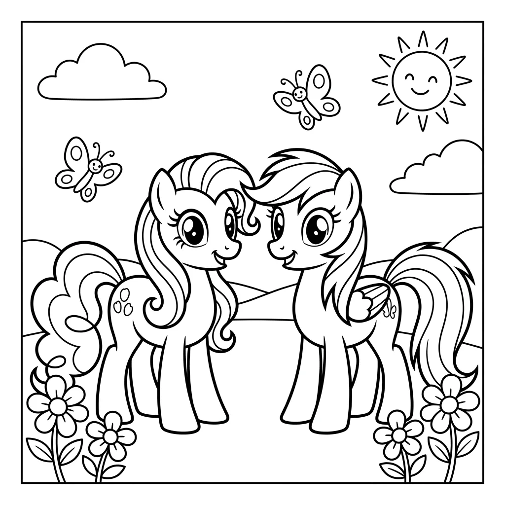Free Printable Mlp Coloring Pages Sheet 1