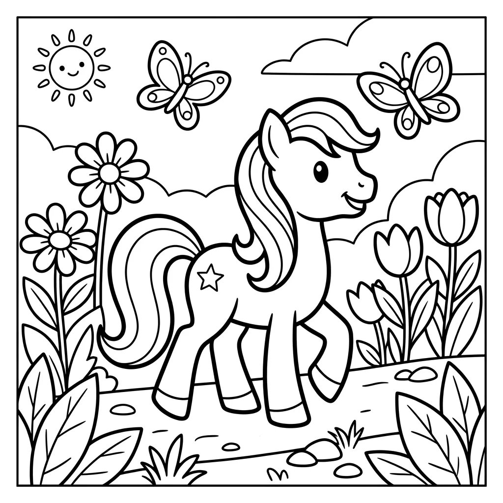 Free Printable Mlp Coloring Pages Sheet 2