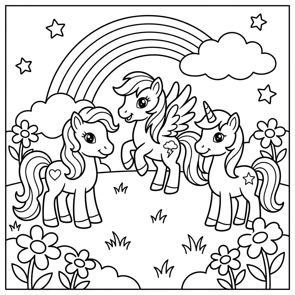 Free Printable Mlp Coloring Pages Sheet 3