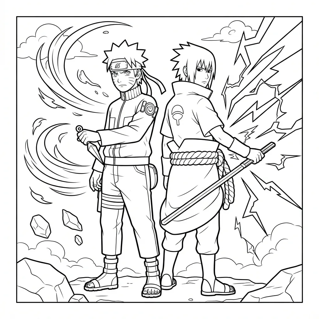 Free Printable Naruto Coloring Pages Sheet 3