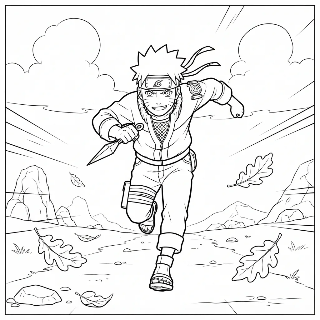 Free Printable Naruto Coloring Pages Sheet 5