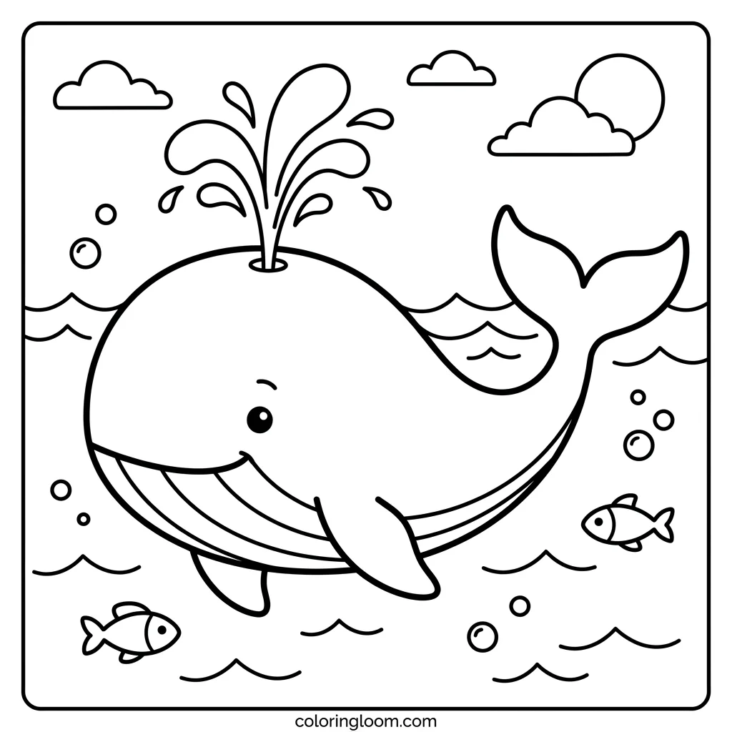 Free Ocean Coloring Pages Printable PDF for Kids Sheet 10
