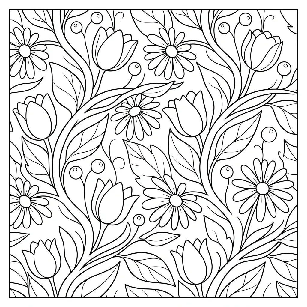 Free Printable Pattern Coloring Pages Sheet 2