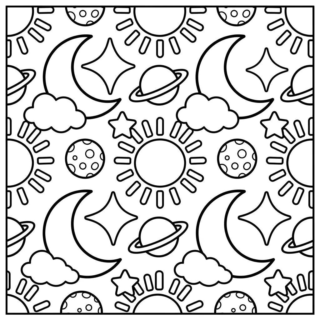 Free Printable Pattern Coloring Pages Sheet 3