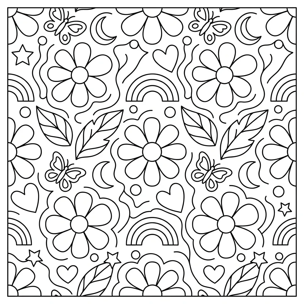 Free Printable Pattern Coloring Pages Sheet 4