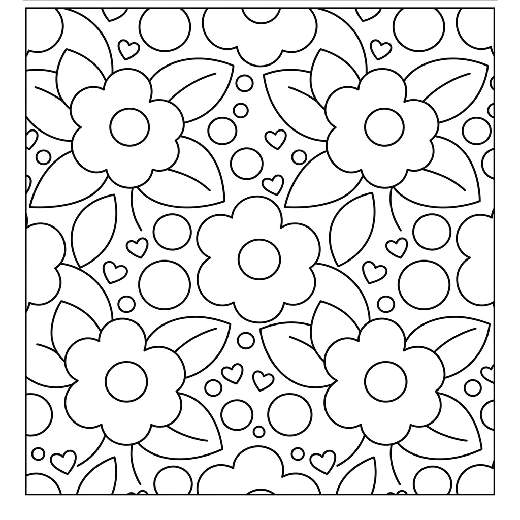 Free Printable Pattern Coloring Pages Sheet 6