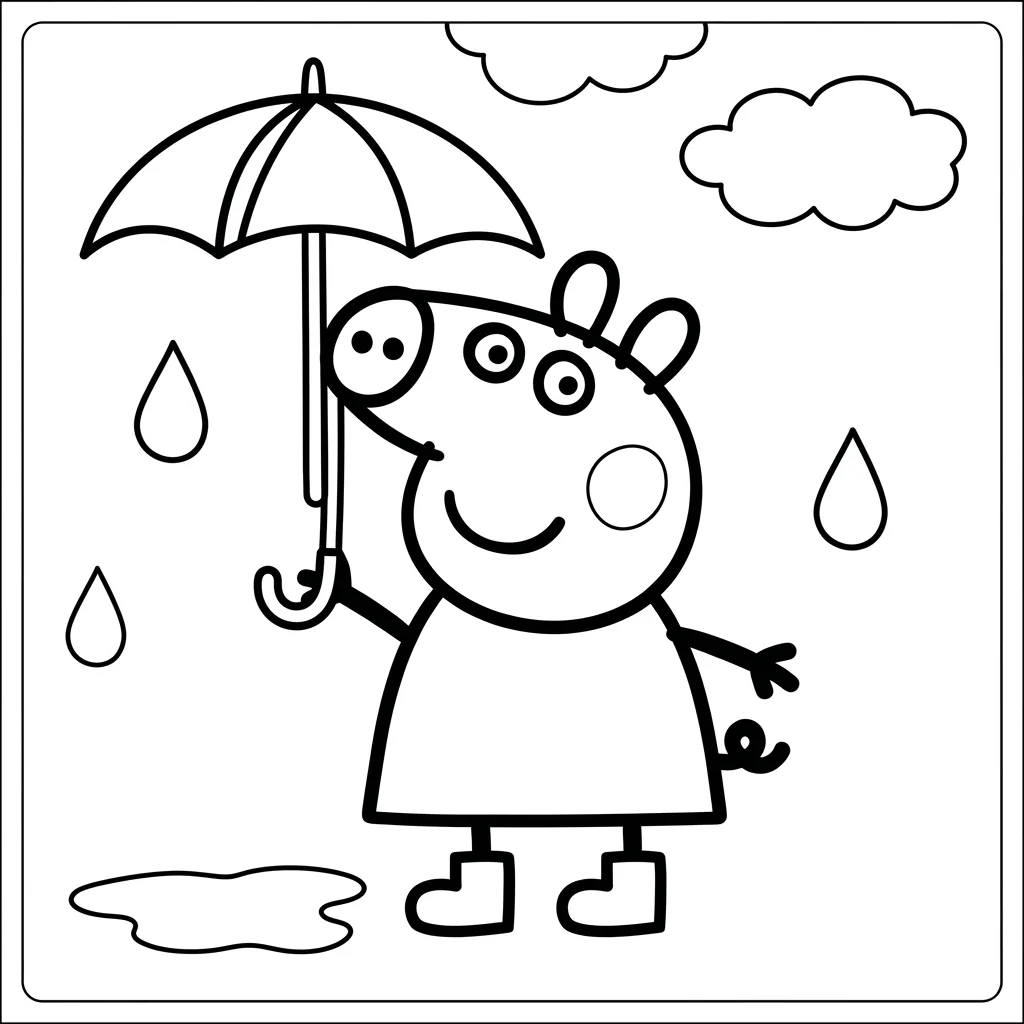 Free Printable Peppa Pig Coloring Pages Sheet 2