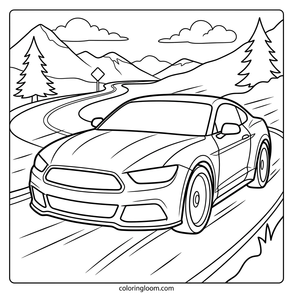 Free Police Car Coloring Pages Printable PDF for Kids Sheet 10