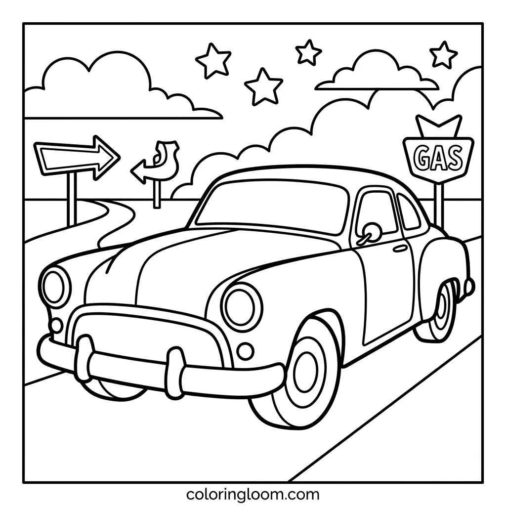 Free Police Car Coloring Pages Printable PDF for Kids Sheet 3