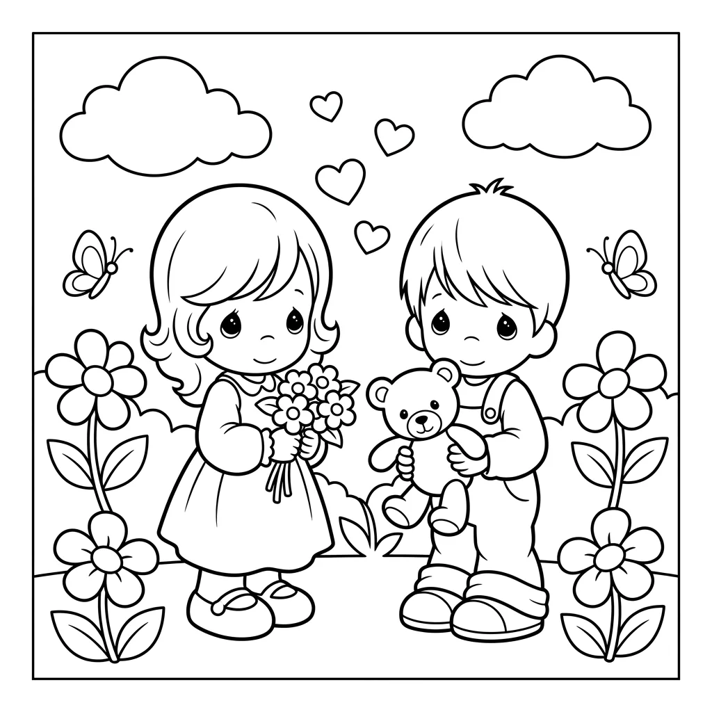 Free Printable Precious Moments Coloring Pages Sheet 10