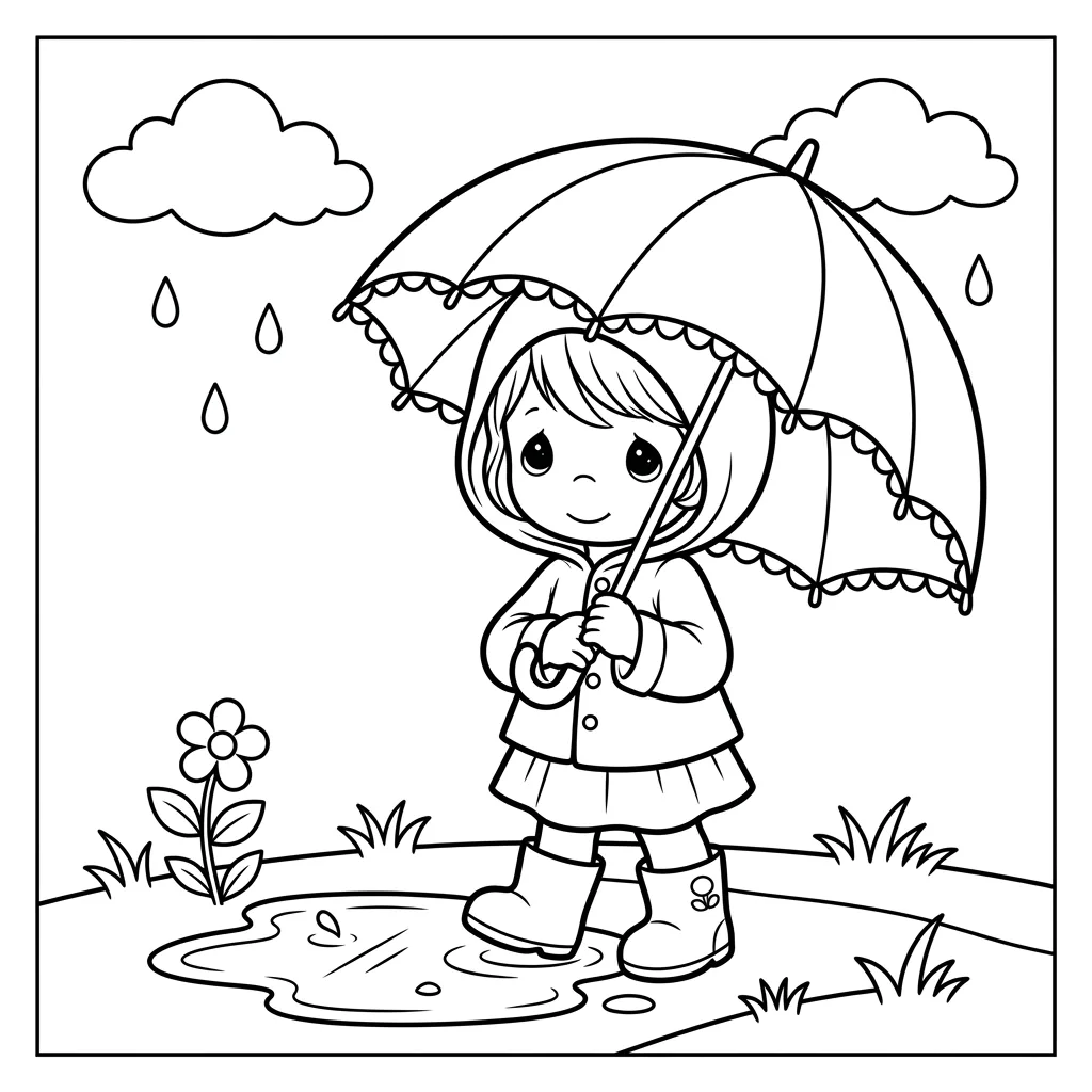 Free Printable Precious Moments Coloring Pages Sheet 3