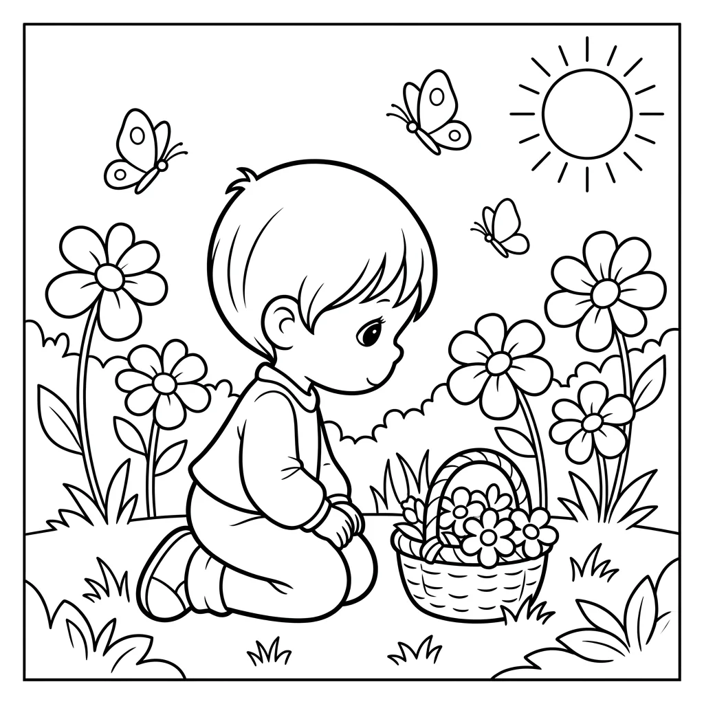 Free Printable Precious Moments Coloring Pages Sheet 5