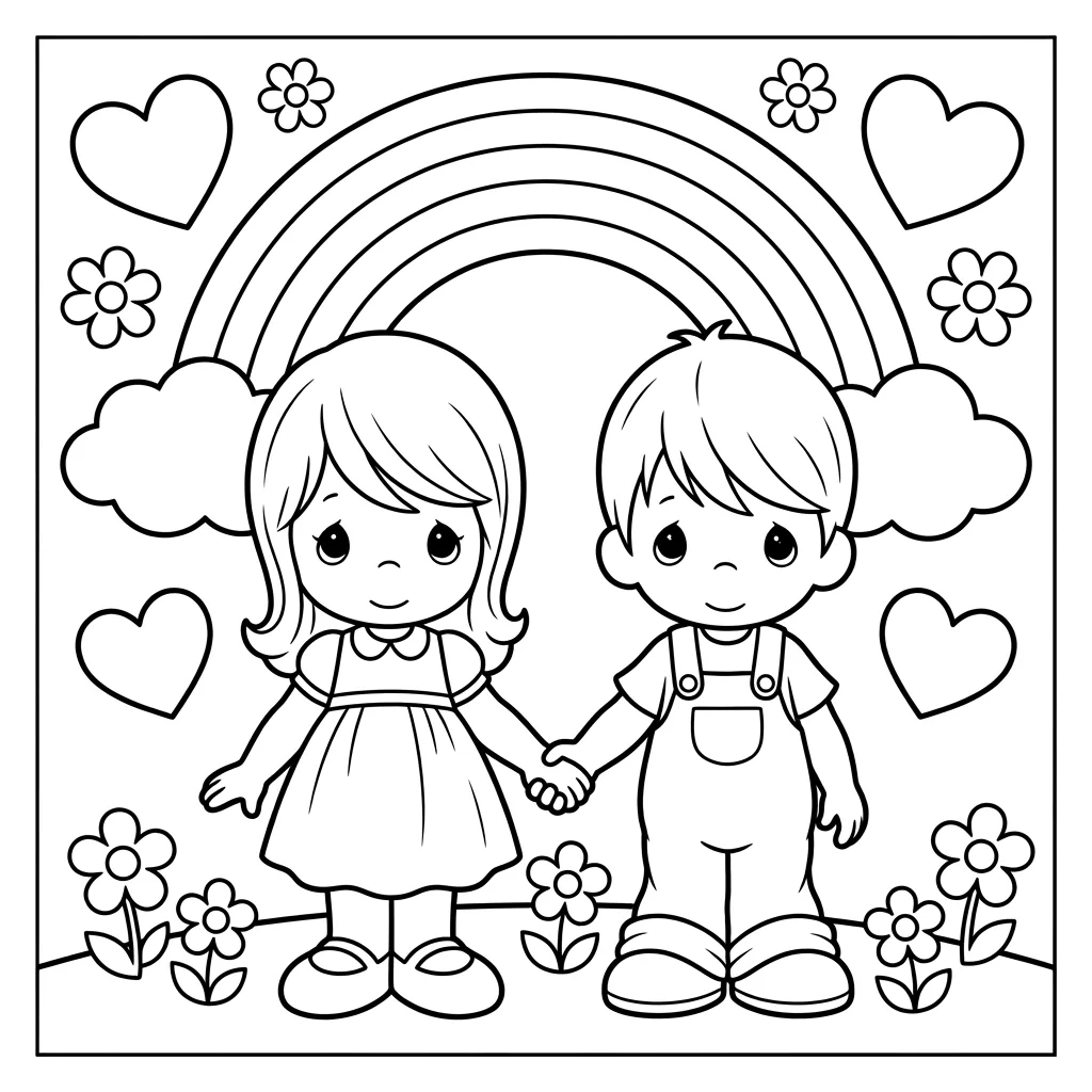 Free Printable Precious Moments Coloring Pages Sheet 8