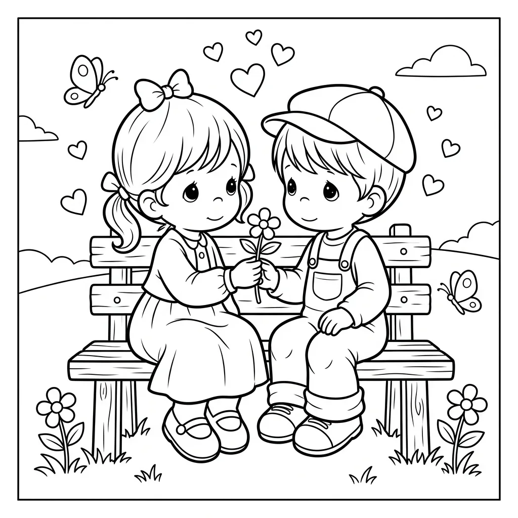 Free Printable Precious Moments Coloring Pages Sheet 9