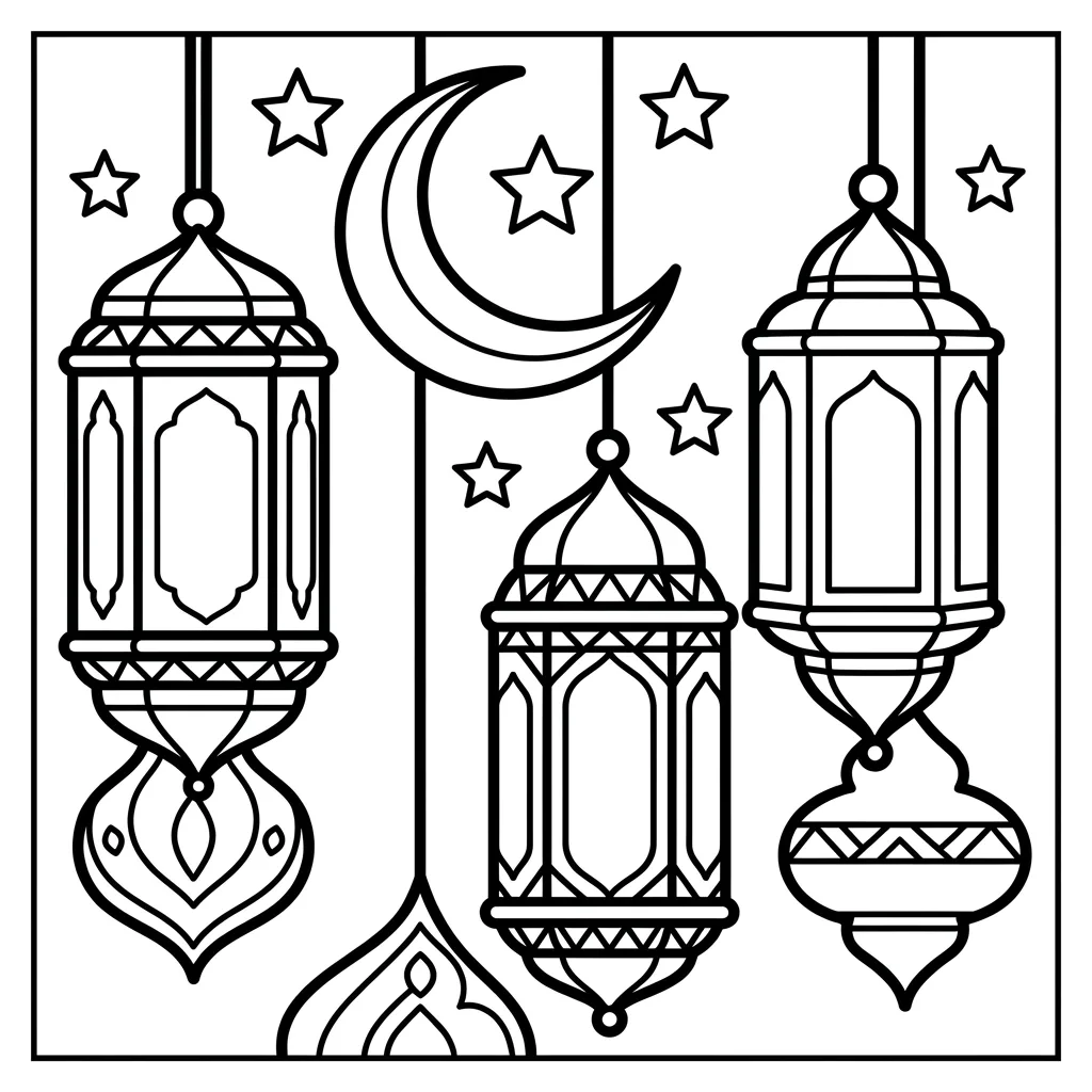 Free Printable Ramadan Coloring Pages Sheet 10