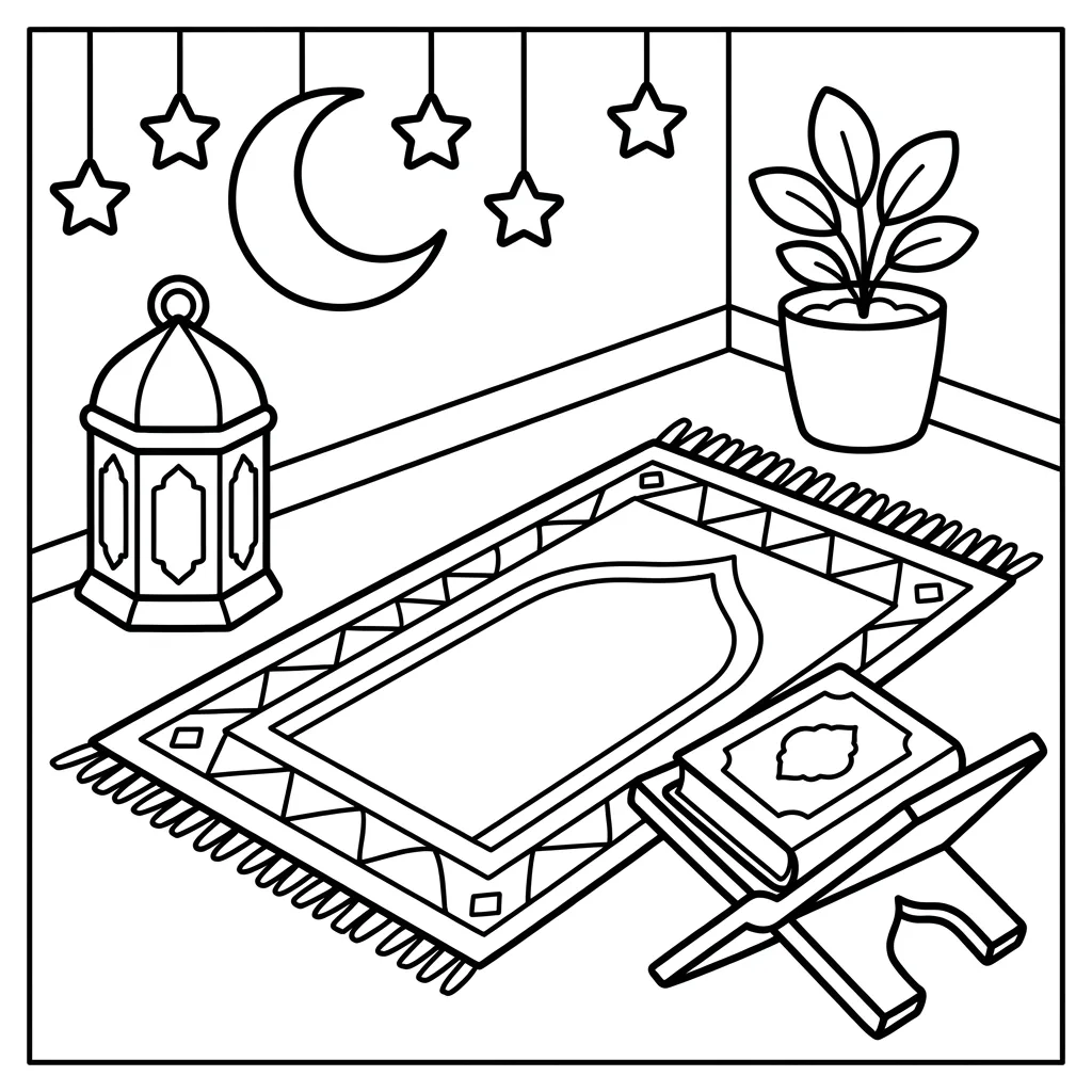 Free Printable Ramadan Coloring Pages Sheet 8