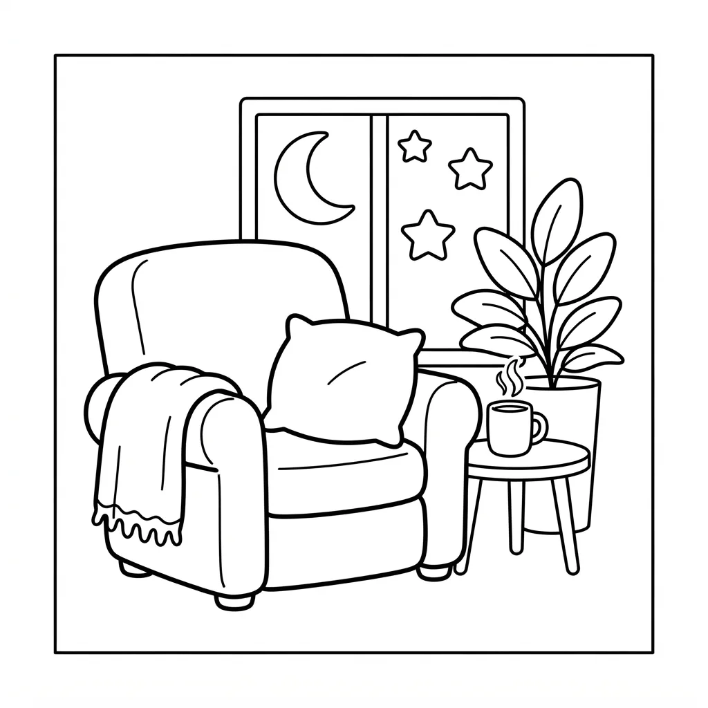 Free Printable Relaxing Coloring Pages Sheet 1