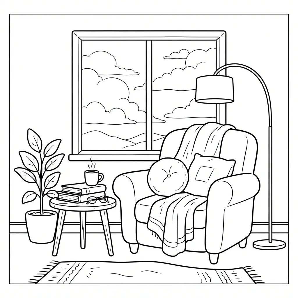 Free Printable Relaxing Coloring Pages Sheet 5
