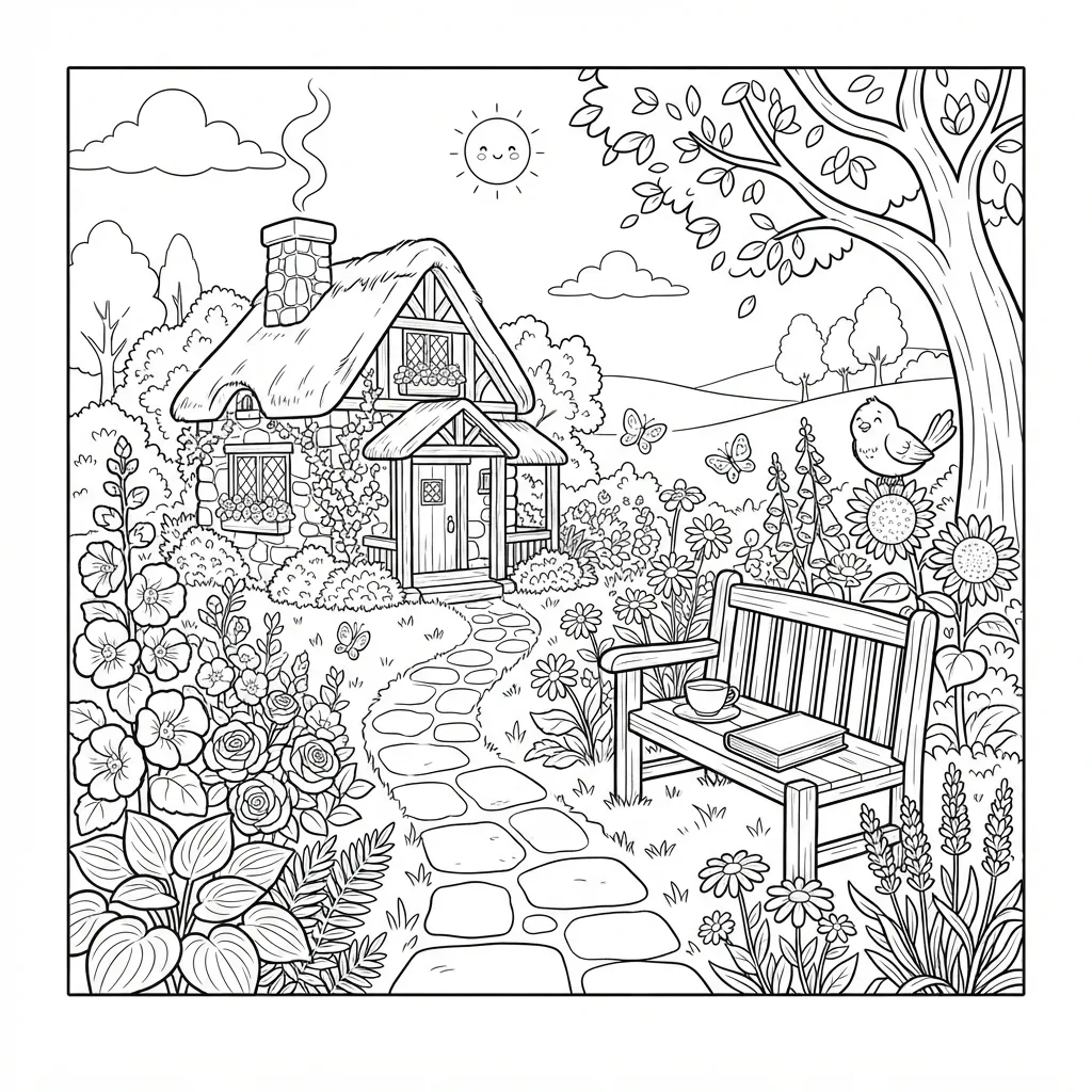 Free Printable Relaxing Coloring Pages Sheet 6