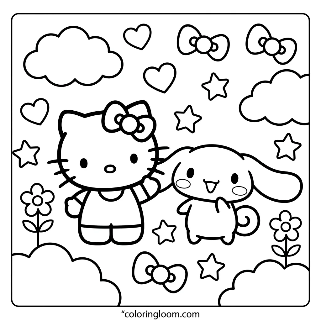 Free Printable Coloring Pages Sanrio Sheet 11