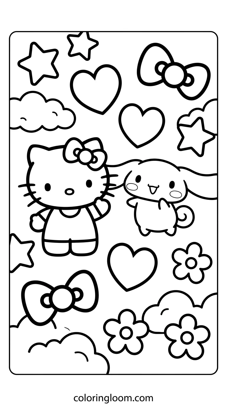 Free Printable Coloring Pages Sanrio Sheet 12