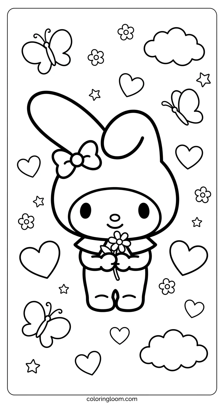 Free Printable Coloring Pages Sanrio Sheet 17