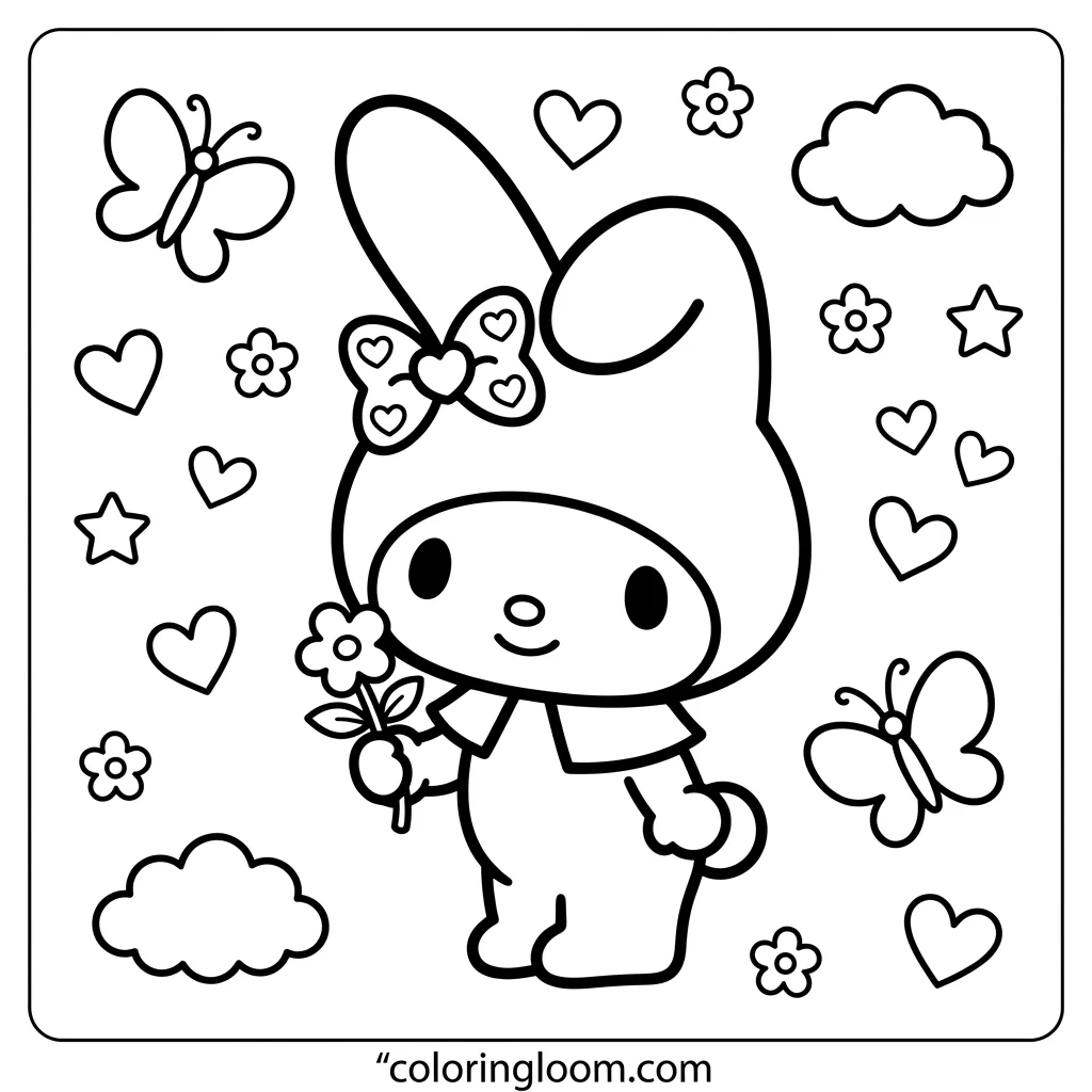 Free Printable Coloring Pages Sanrio Sheet 18