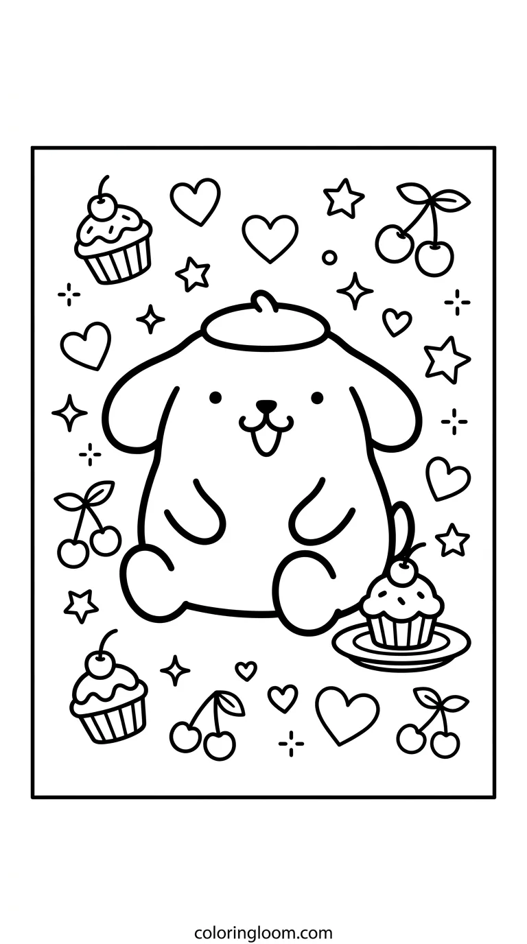 Free Printable Coloring Pages Sanrio Sheet 19