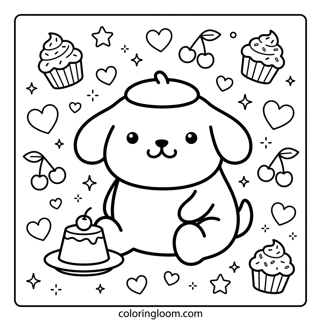 Free Printable Coloring Pages Sanrio Sheet 2
