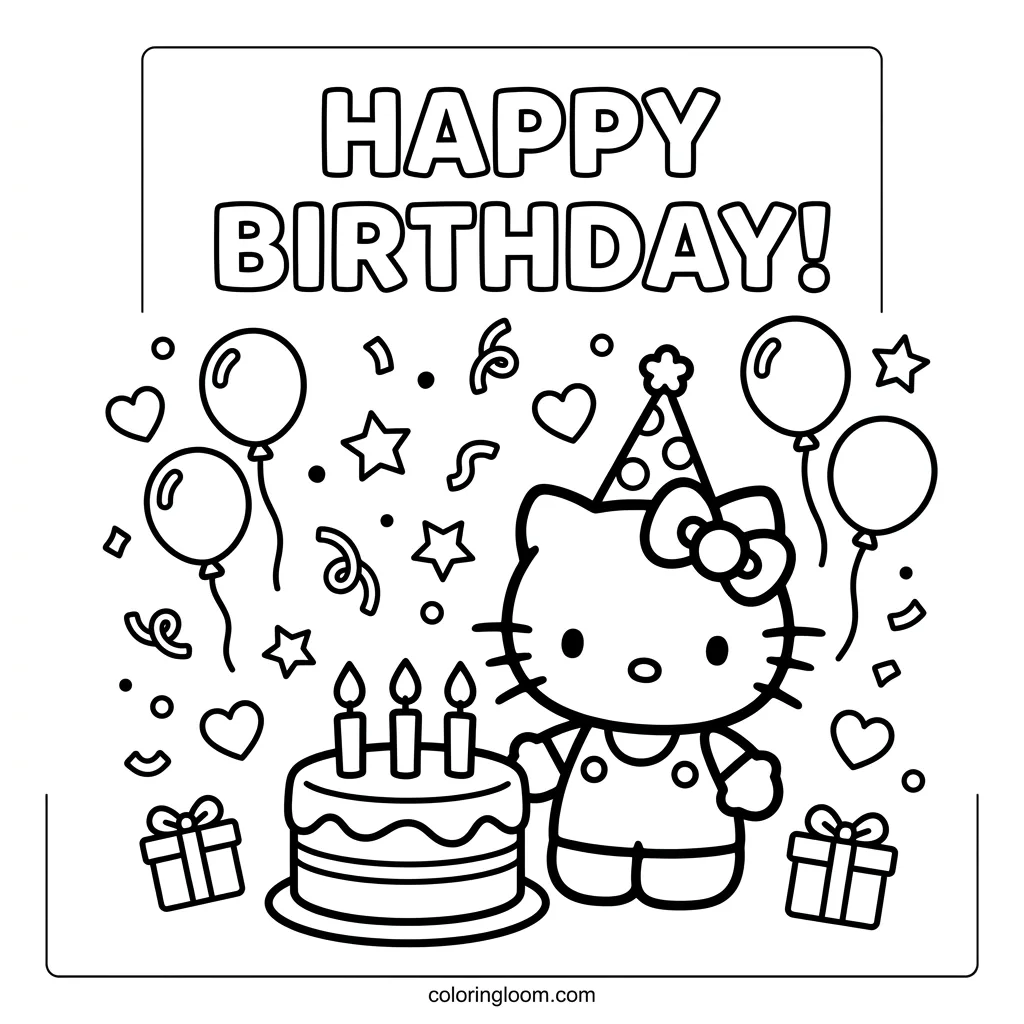 Free Printable Coloring Pages Sanrio Sheet 6