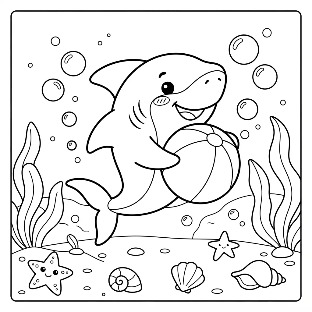 Free Printable Shark Coloring Pages Sheet 2