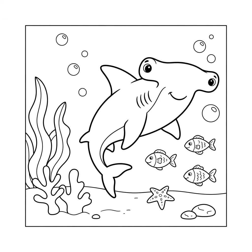 Free Printable Shark Coloring Pages Sheet 7
