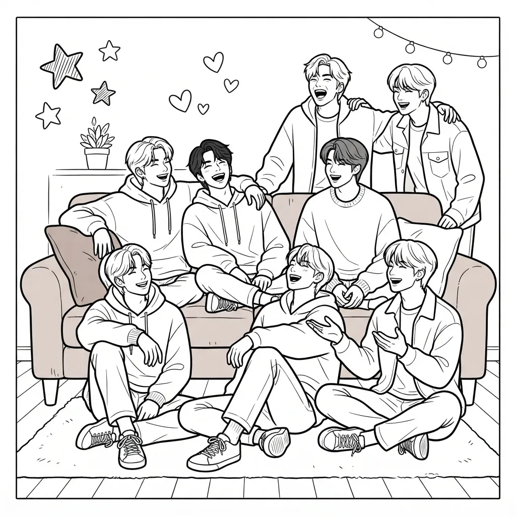 Free Printable Skz Coloring Pages Sheet 1