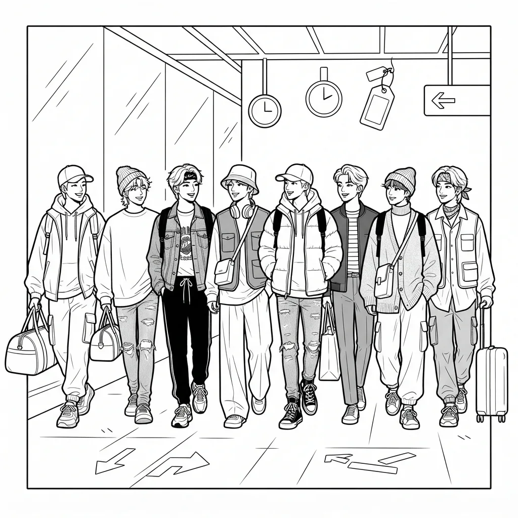 Free Printable Skz Coloring Pages Sheet 10