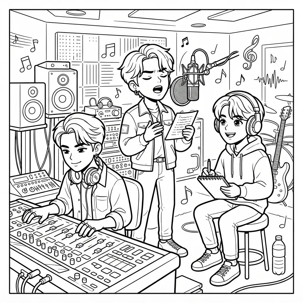 Free Printable Skz Coloring Pages Sheet 6