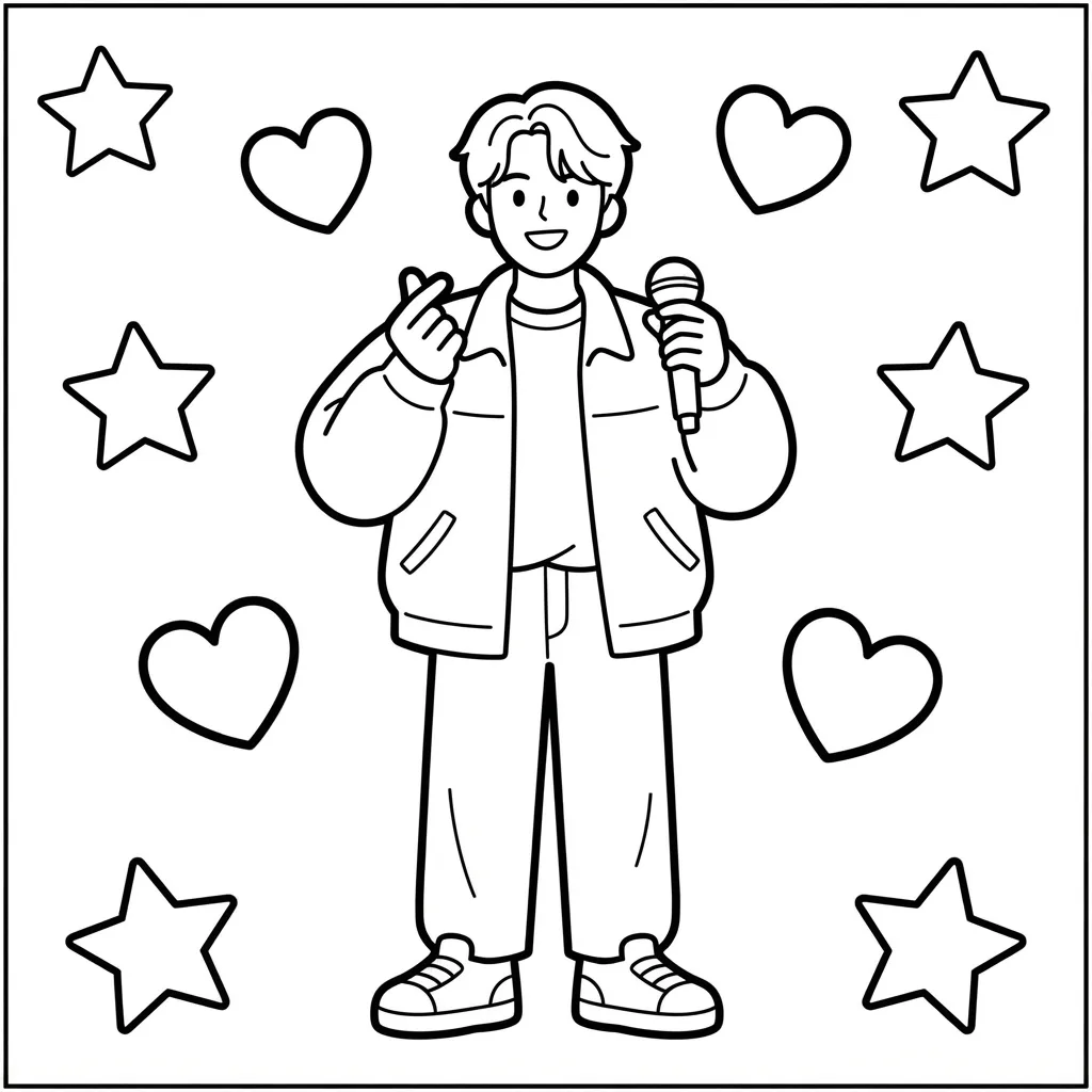 Free Printable Skz Coloring Pages Sheet 7