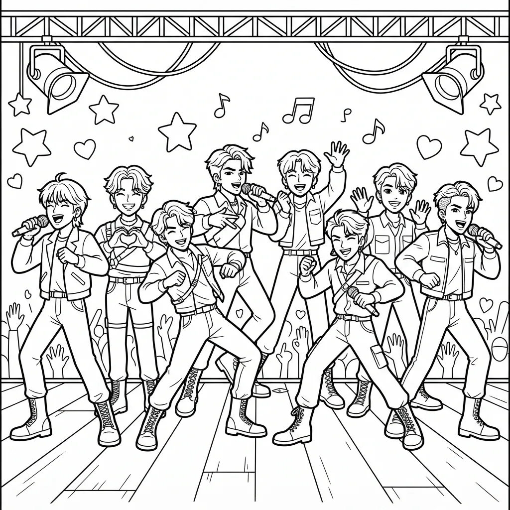 Free Printable Skz Coloring Pages Sheet 9