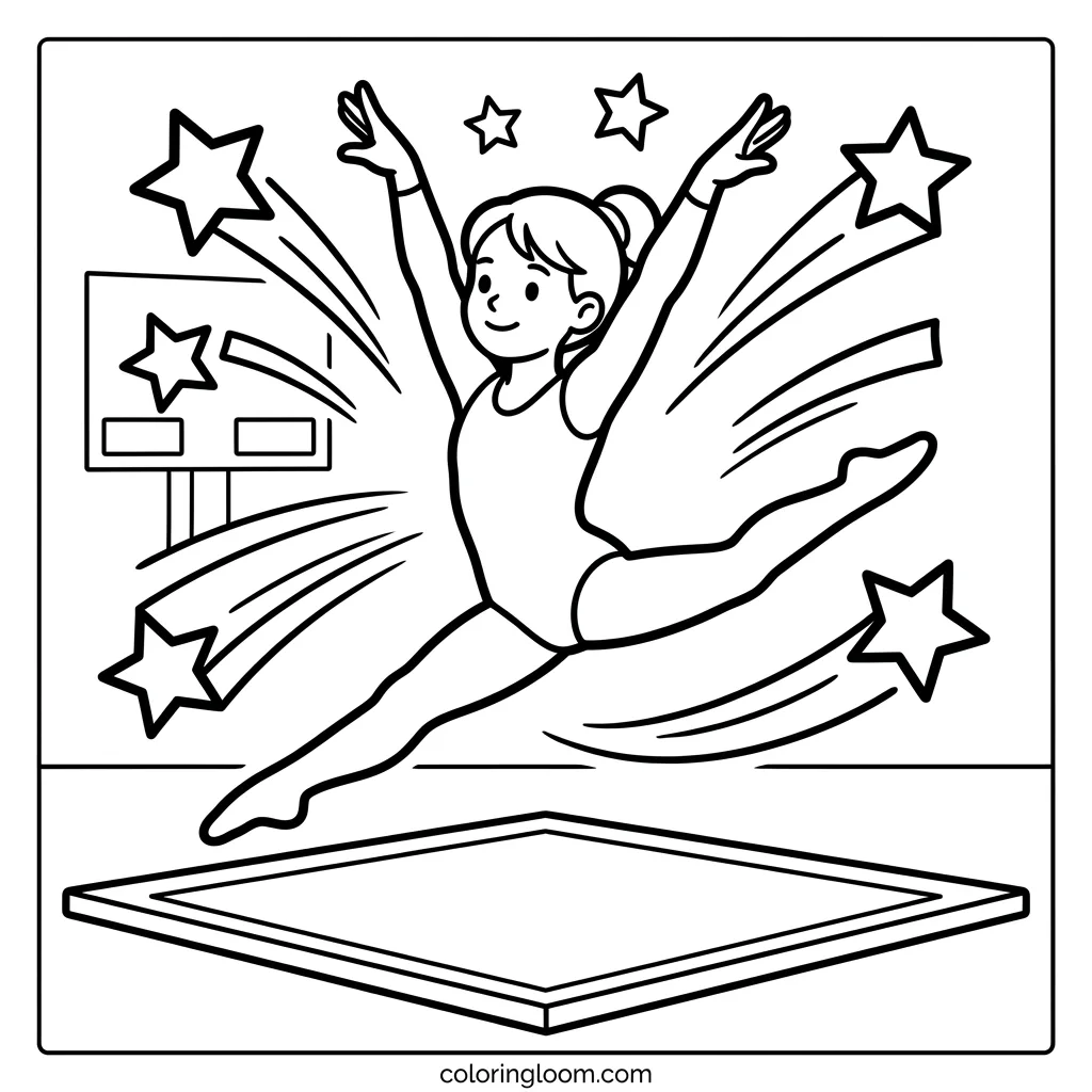 Free Summer Olympics Coloring Pages for Kids Printable PDF Sheet 6