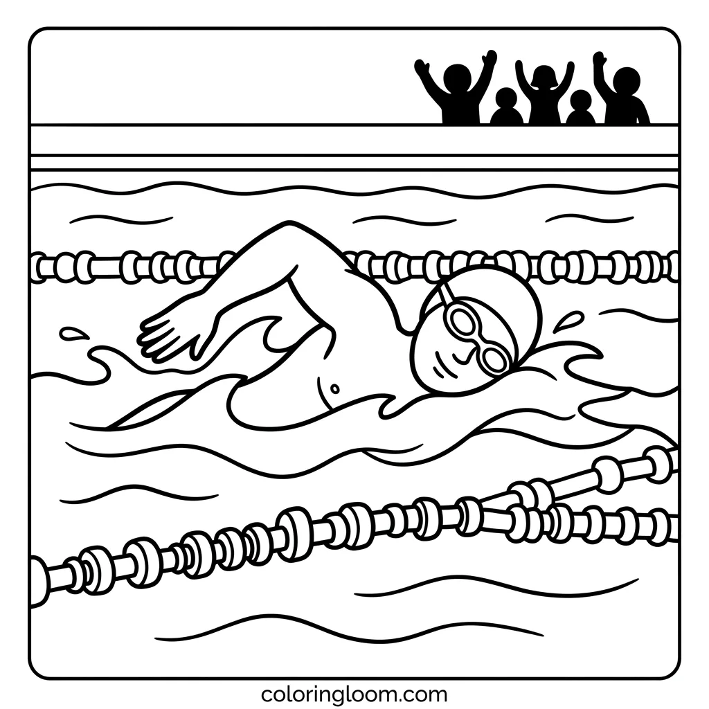 Free Summer Olympics Coloring Pages for Kids Printable PDF Sheet 9
