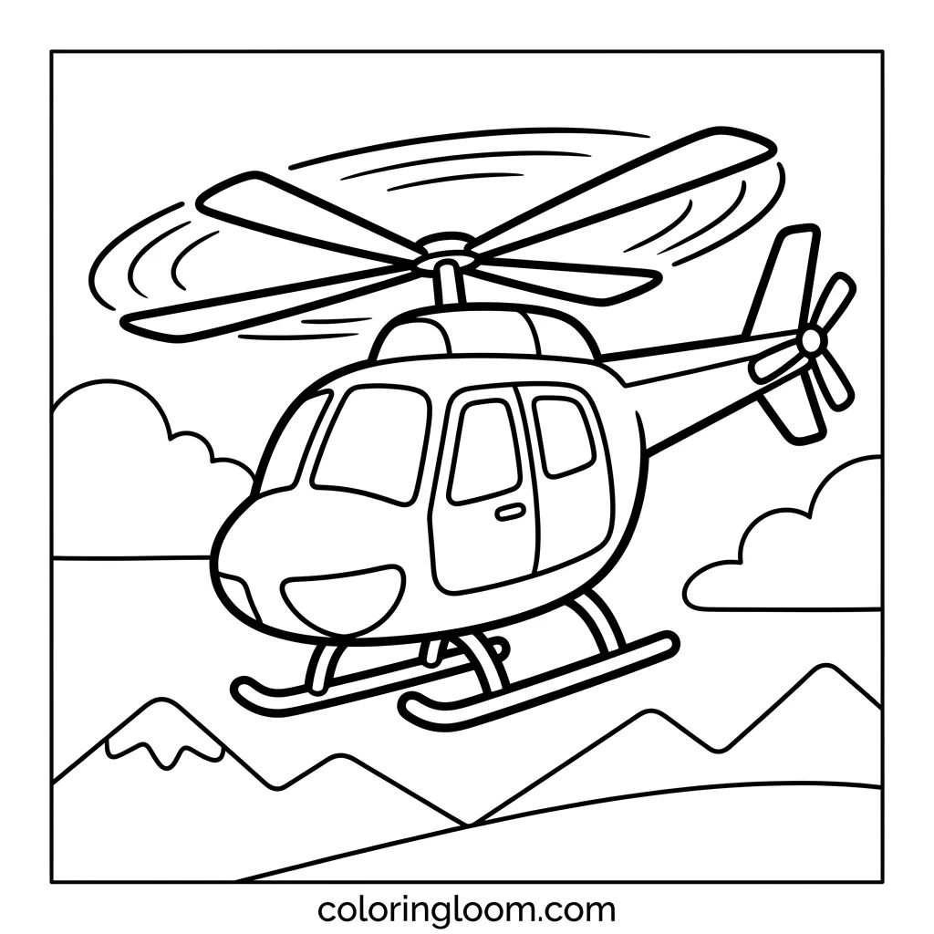 Free Transportation Coloring Pages Printable PDF for Kids Sheet 4