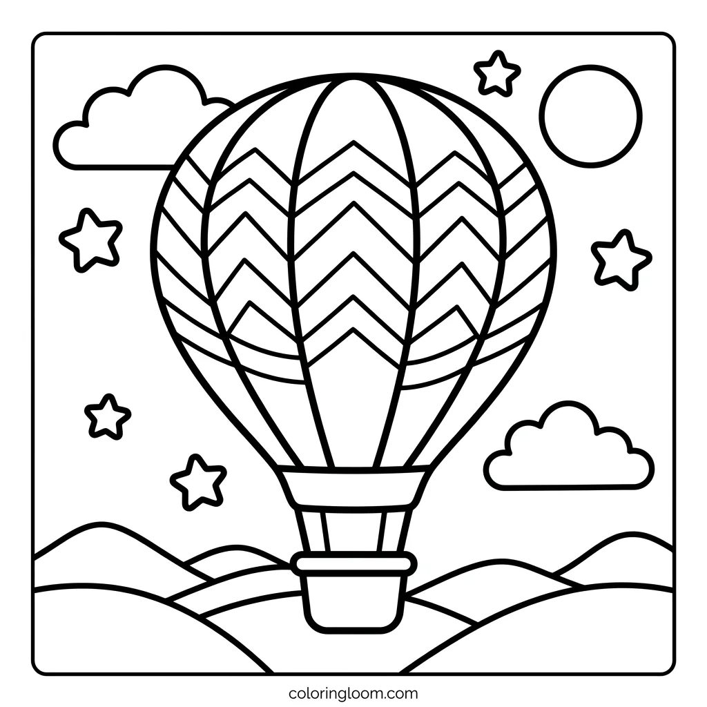 Free Transportation Coloring Pages Printable PDF for Kids Sheet 5
