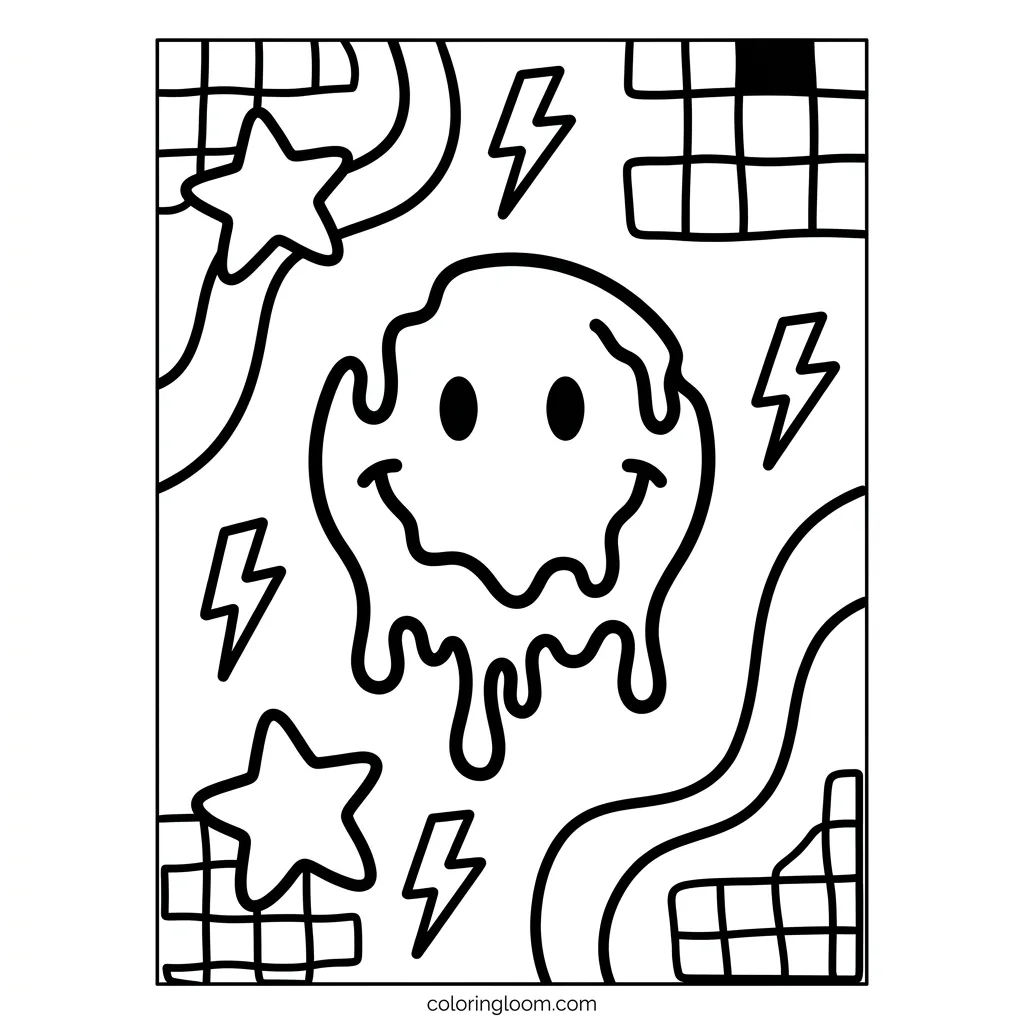 Free Printable Trippy Coloring Pages Sheet 7