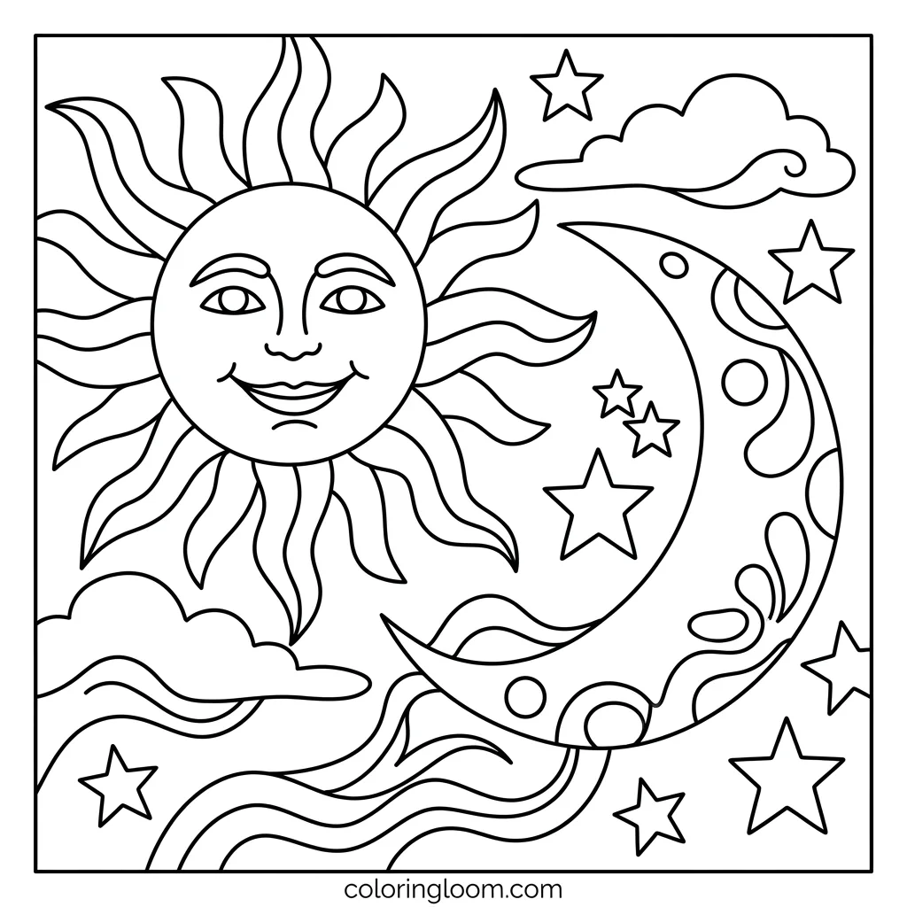 Free Printable Trippy Coloring Pages Sheet 9