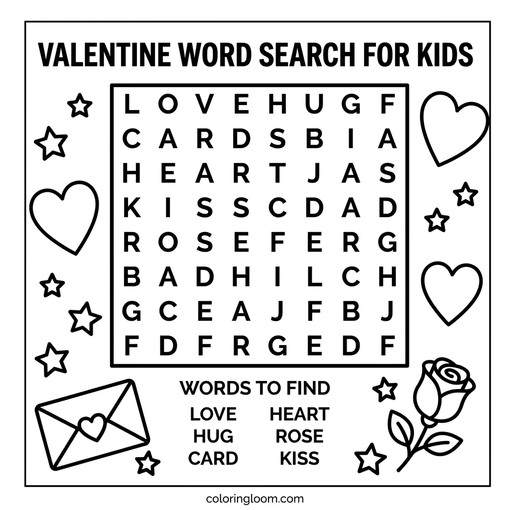 Free Valentine’s Day Color By Number Printable PDF Sheet 6