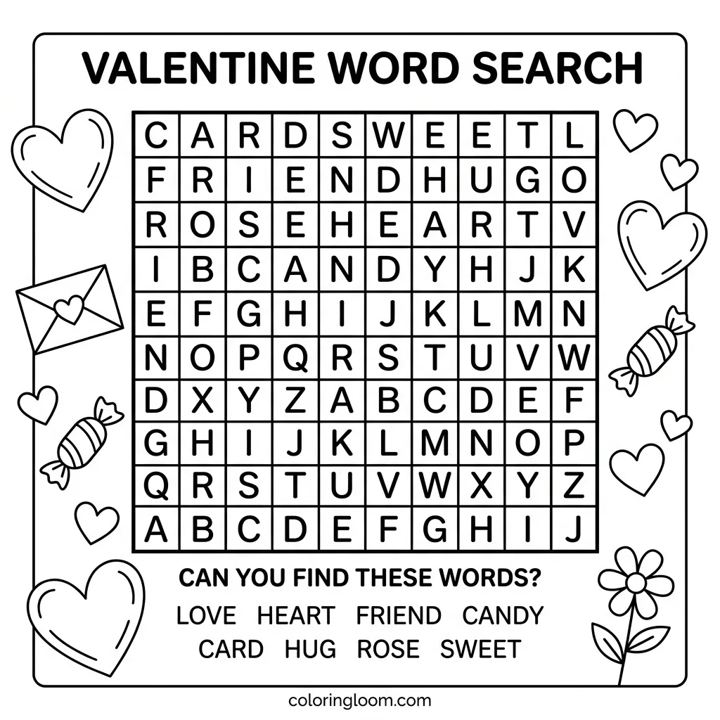 Free Valentine’s Day Color By Number Printable PDF Sheet 7