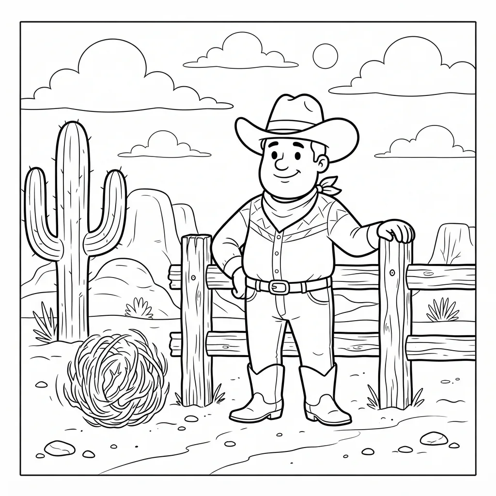 Free Printable Western Coloring Pages Sheet 3